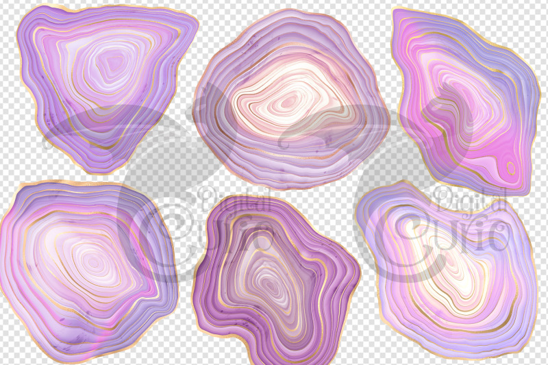 watercolor-lilac-agate-clip-art