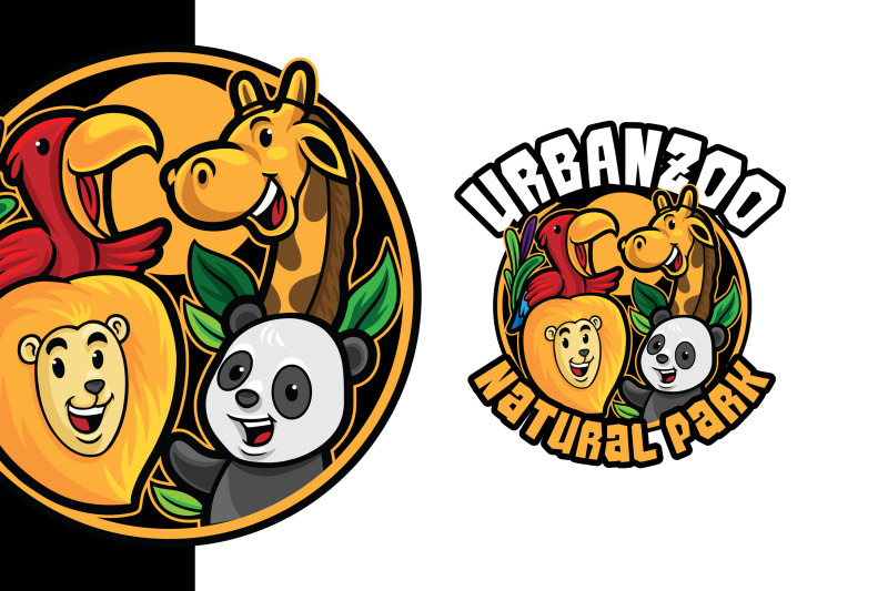 zoo-mascot-logo-template