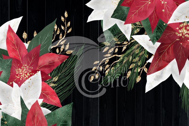 watercolor-poinsettias-clipart