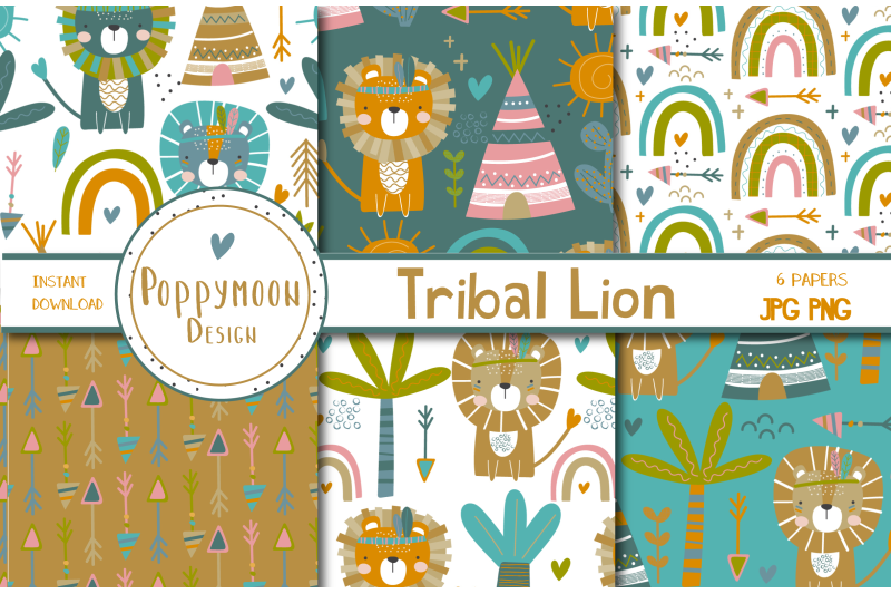 tribal-lion-paper-set