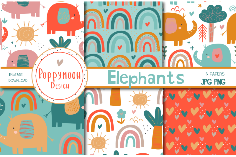 elephants-paper-set