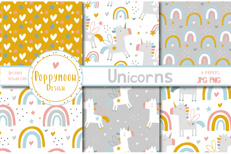 unicorns-paper-set