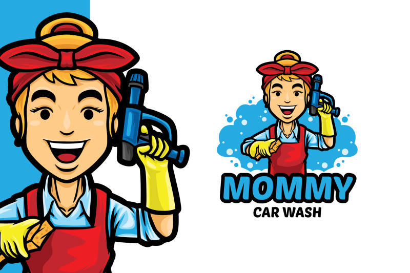 mommy-car-wash-logo-template