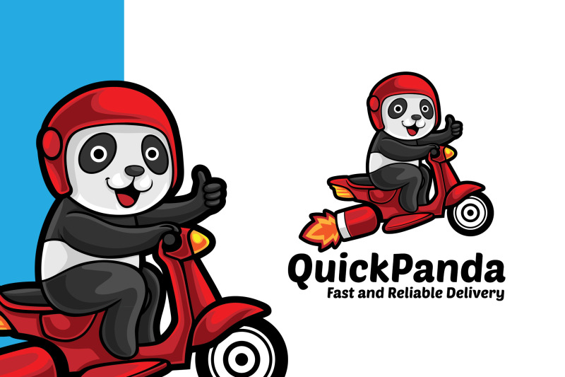 quick-panda-service-logo-template