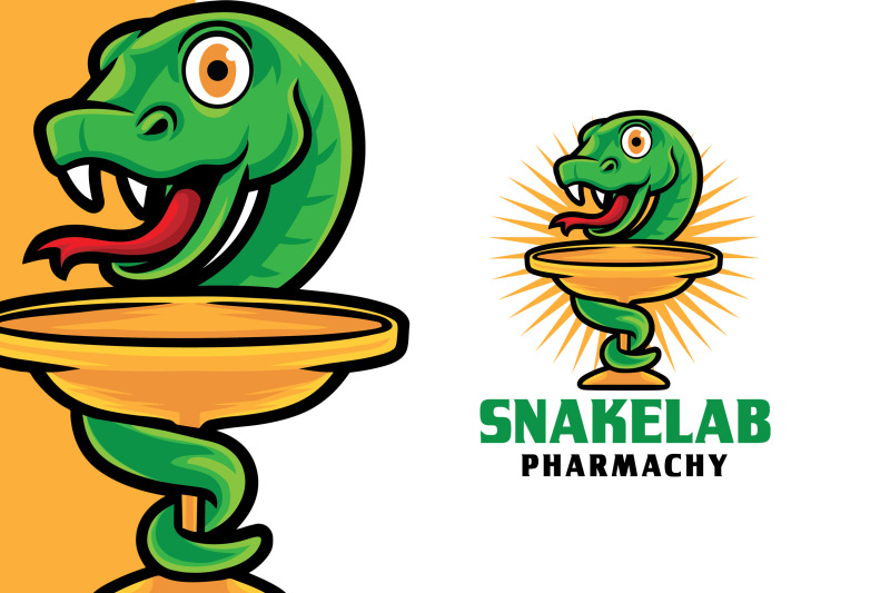 snake-pharmachy-mascot-logo-template