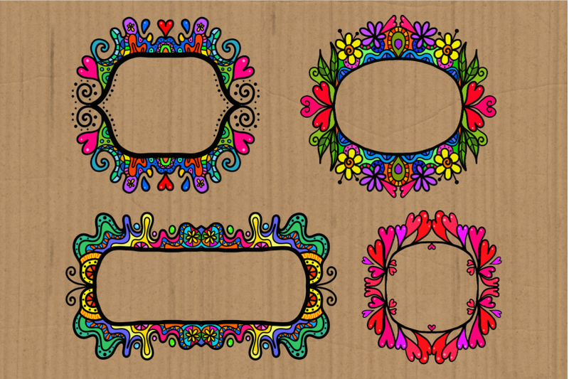 decorative-folk-art-doodle-border-frames