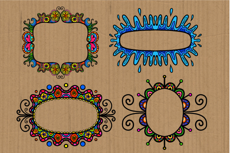 decorative-folk-art-doodle-border-frames