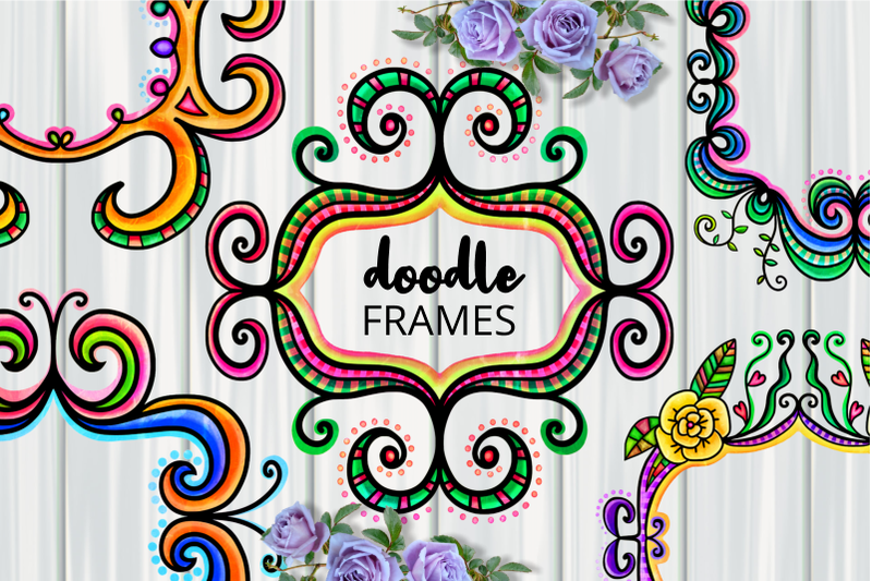 ornamental-folk-art-doodle-border-frames