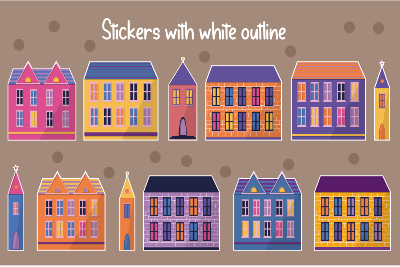 drawing-houses-stickers-clipart-and-sublimation