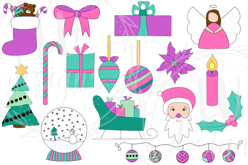 christmas-doodles-clipart-holidays-clipart-vector-doodles-graphics