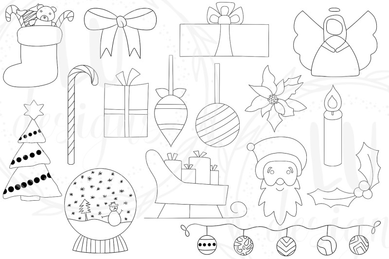 christmas-doodles-clipart-holidays-clipart-vector-doodles-graphics