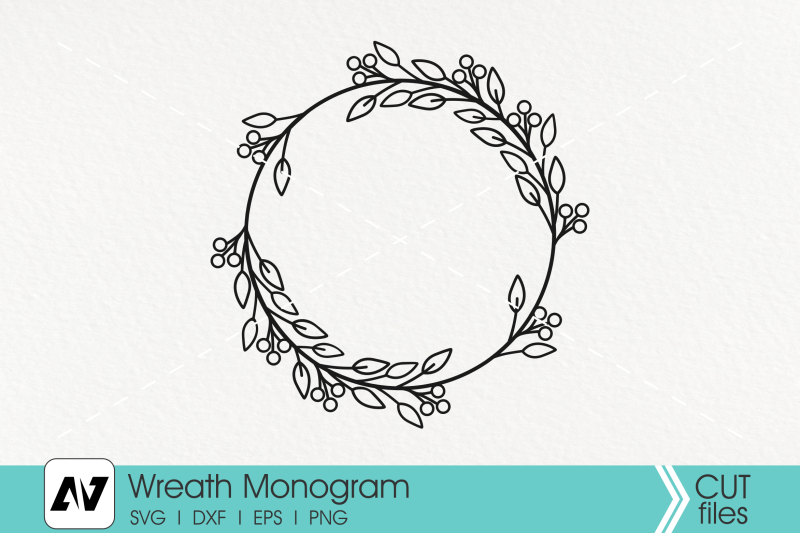 Download Wreath Monogram, Wreath Svg, Laurel Wreath Svg By Pinoyart | TheHungryJPEG.com