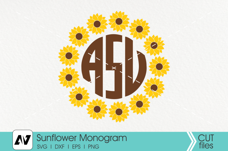 sunflower-svg-sunflower-monogram-svg-flower-svg-flower-monogram-svg