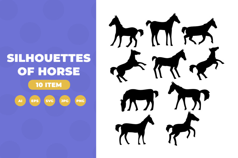silhouettes-of-horse
