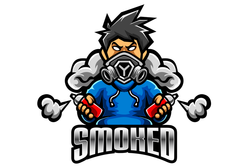 smoked-esport-mascot-logo-design