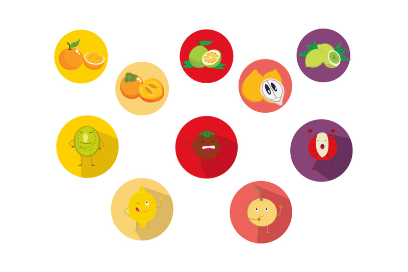 fruits-cartoon-icon-vector-bundle
