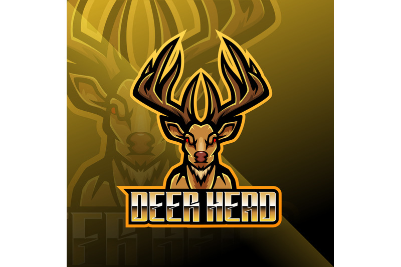 deer-head-esport-mascot-logo-design