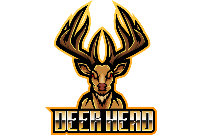 deer-head-esport-mascot-logo-design