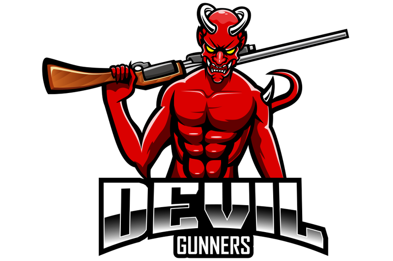 devil-gunners-esport-mascot-logo