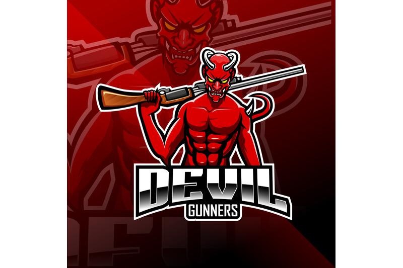 devil-gunners-esport-mascot-logo