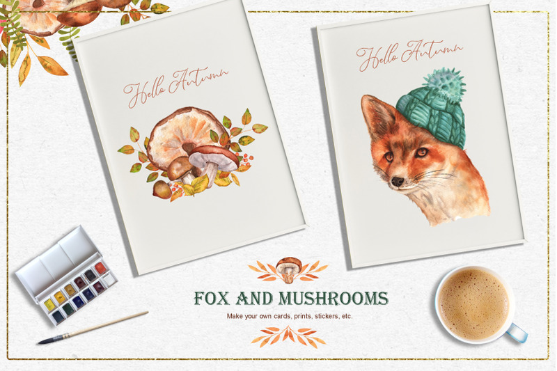 fox-and-mushrooms-watercolor-set