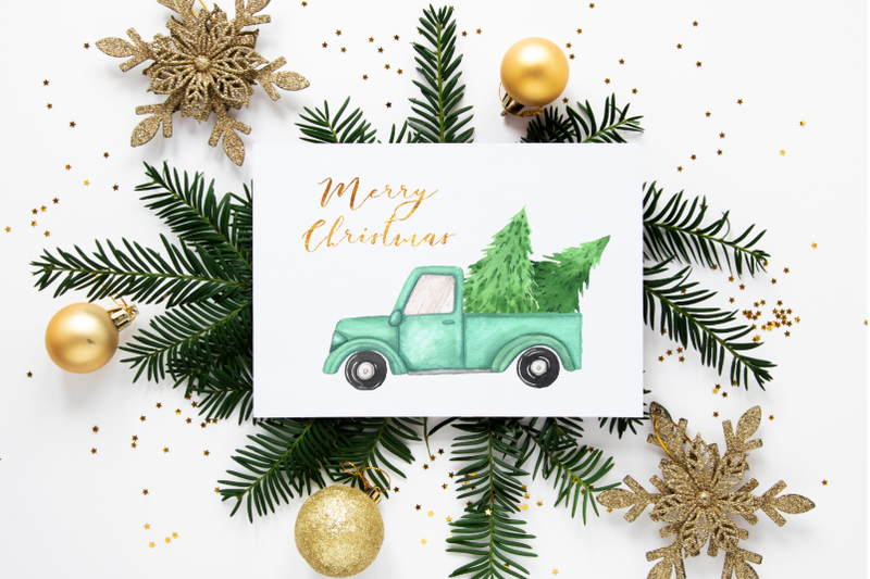 watercolor-christmas-truck-clipart