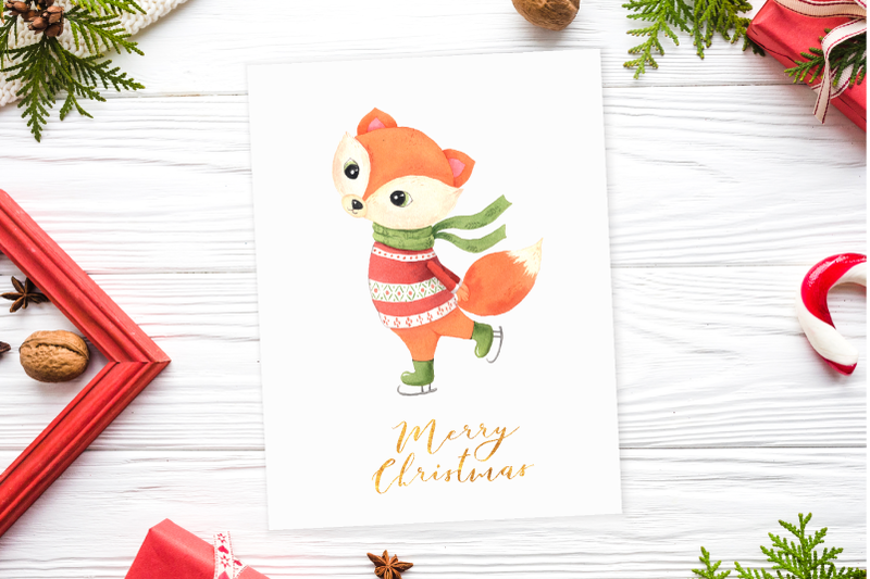 watercolor-christmas-foxes-clipart