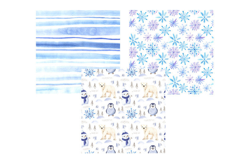 watercolor-cute-winter-digital-papers-pack