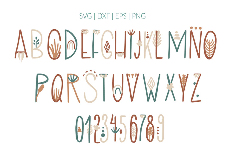 boho-soul-svg-color-alphabet-display-sans-serif-alphabet