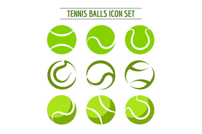 tennis-balls-icon-set