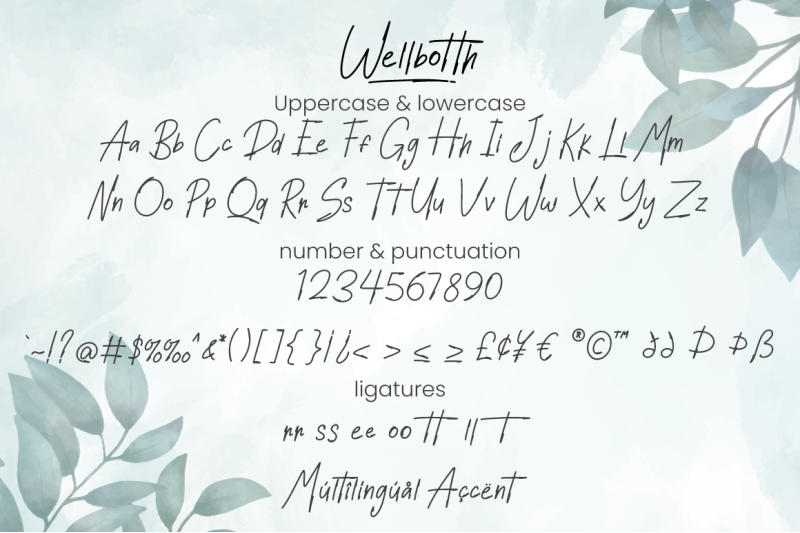 wellbotth-handwritten-font