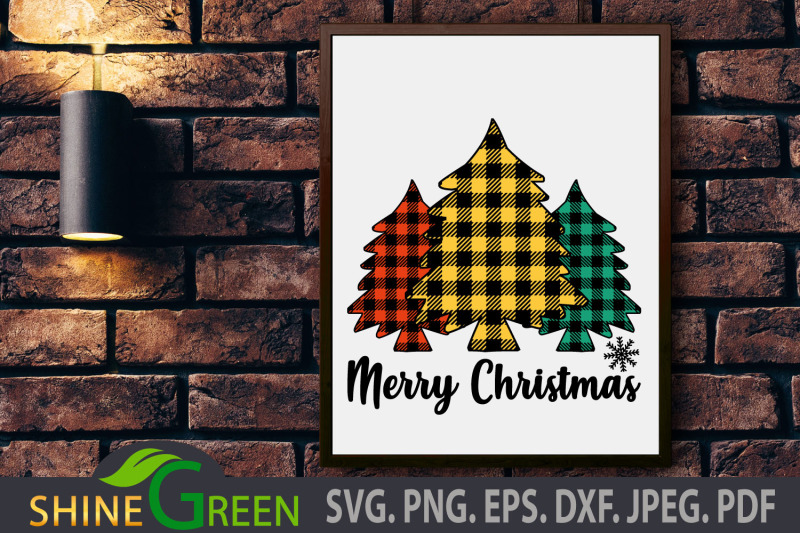 merry-christmas-tree-plaid-svg-cut-file-dxf-with-snowflake