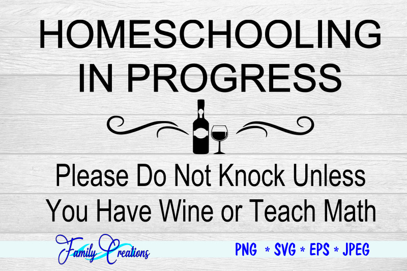 homeschooling-in-progress-doorbell-wine