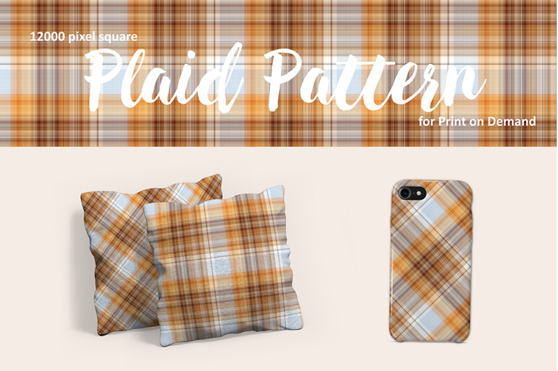 neutral-plaid-pattern-for-print-on-demand-orange-grey-and-brown