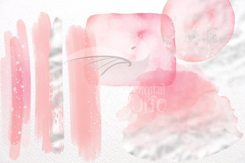 pink-and-silver-paint-elements