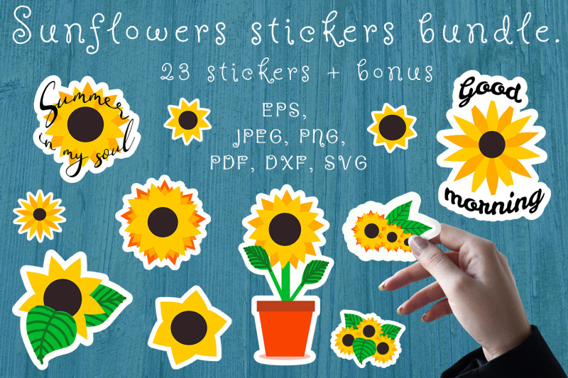 sunflower-stickers-bundle-sunflower-svg-png-eps-files