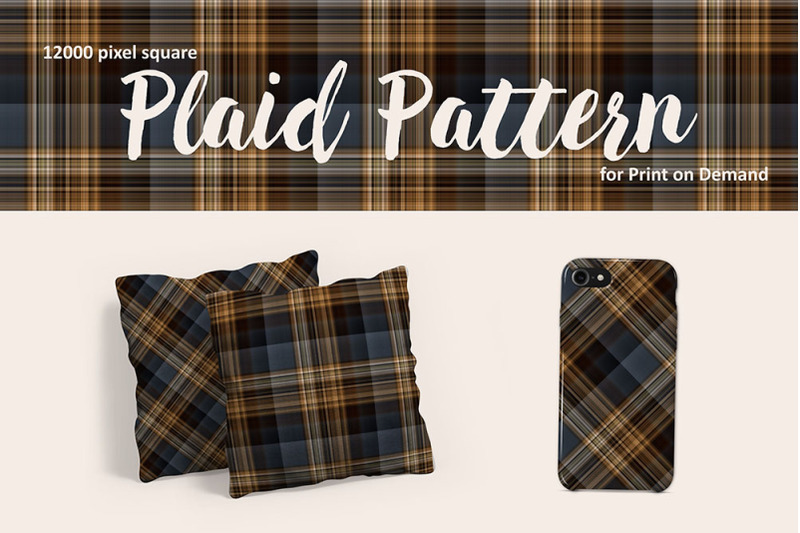 masculine-brown-and-blue-plaid-pattern-for-print-on-demand