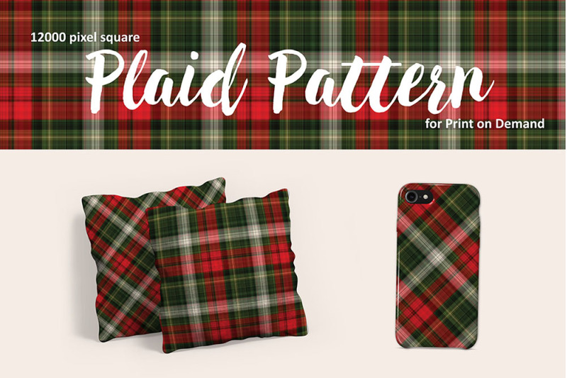 christmas-plaid-pattern-for-print-on-demand