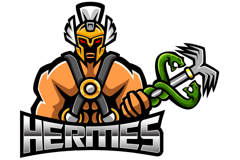 hermes-esport-mascot-logo-design