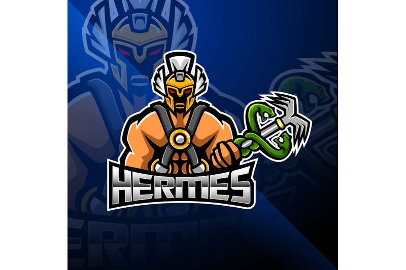 hermes-esport-mascot-logo-design