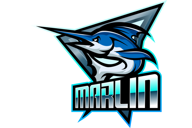 marlin-esport-mascot-logo-design