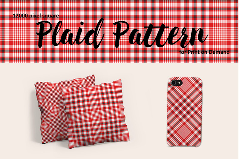 red-plaid-pattern-for-print-on-demand