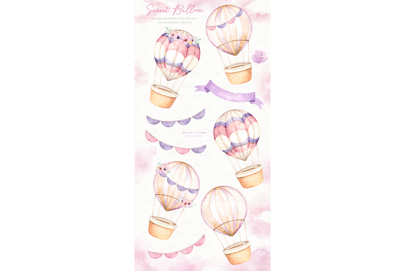 sweet-balloon-watercolor-clip-arts