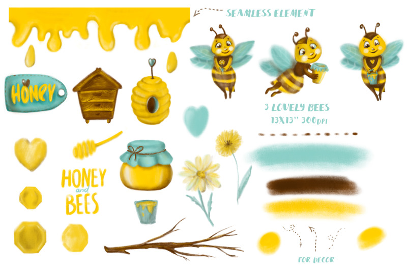 honey-and-bee-clipart