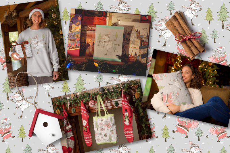 santa-claus-and-the-merry-snowman-christmas-digital-clipart