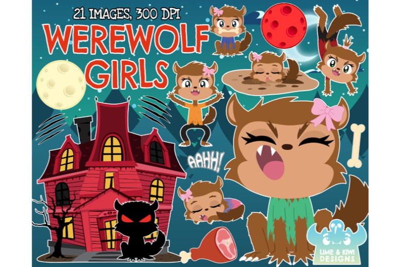 werewolf-girls-clipart-lime-and-kiwi-designs
