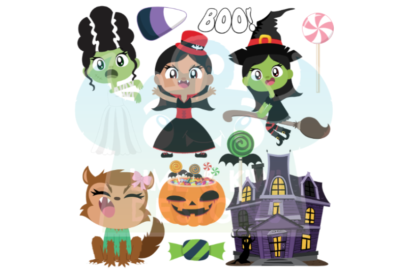 trick-or-treaters-clipart-girls-lime-and-kiwi-designs