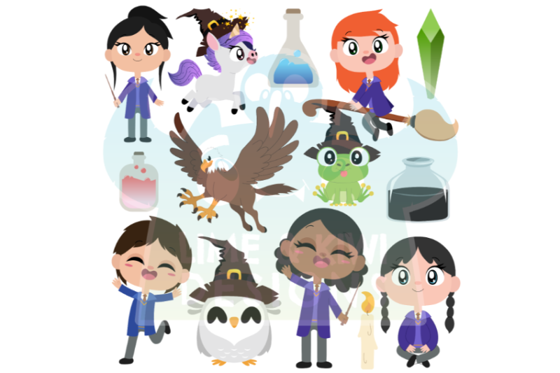 little-wizards-and-witches-clipart-lime-and-kiwi-designs