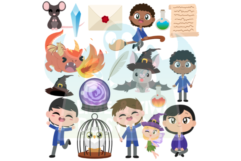 little-wizards-and-witches-clipart-lime-and-kiwi-designs
