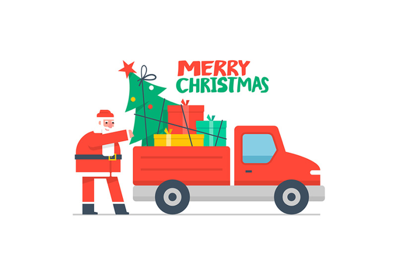 christmas-truck-and-christmas-tree